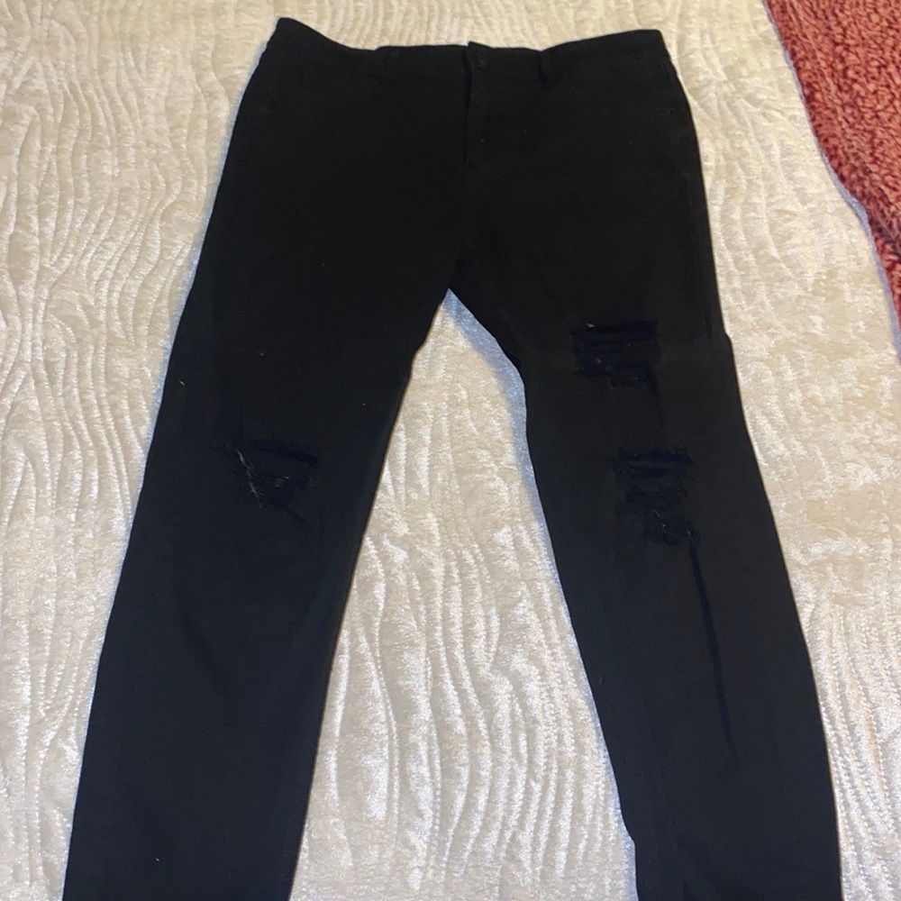 Wild Fable Black Ripped Skinny Jeans Size 14